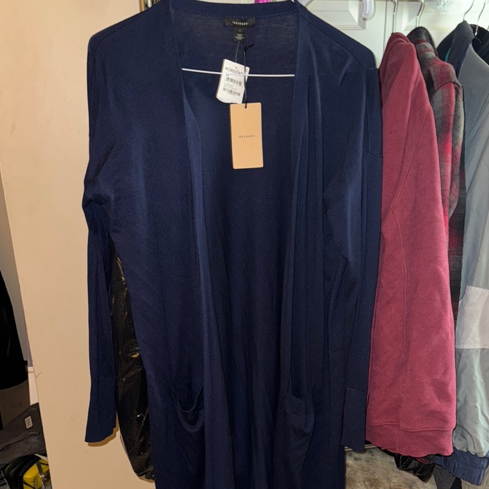 Halogen Blue Knit Cardigan Sweater